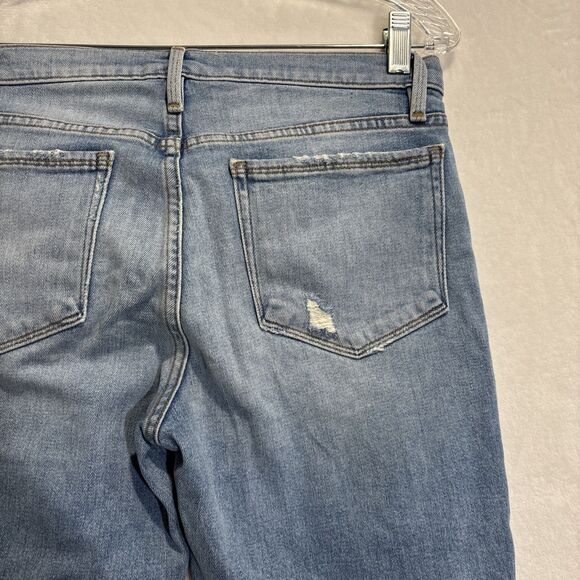 FRAME Jeans Size 27 Le Nouveau Straight Stiletto Hem Jeans Denim Distressed - Picture 10 of 16